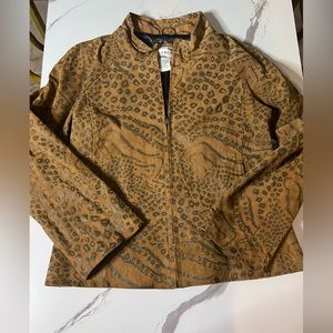 Leather jacket leopard print